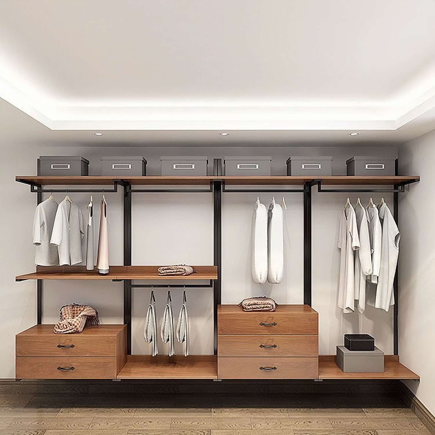Risposta completa ai danni degli scaffali per abbigliamento per garantire un'esposizione sicura e bella