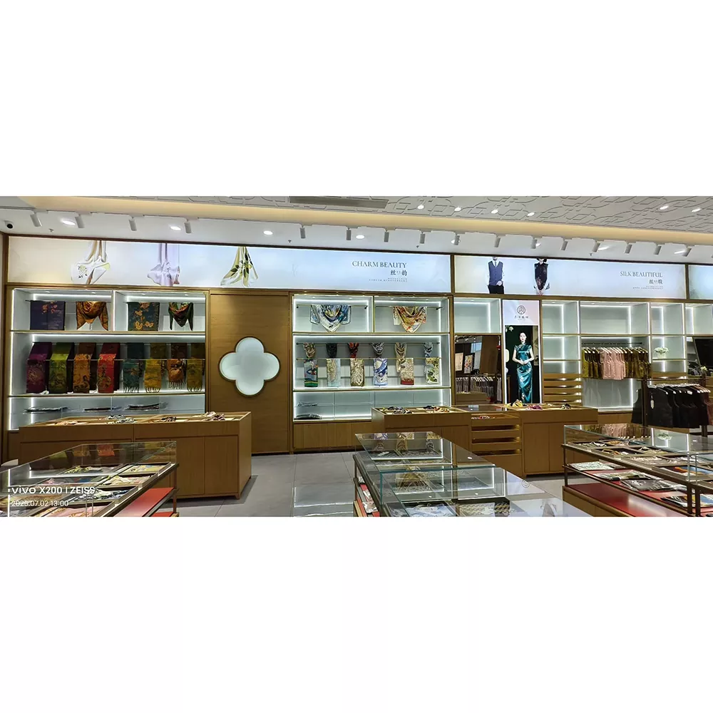 Espositore per abbigliamento da donna in vetro