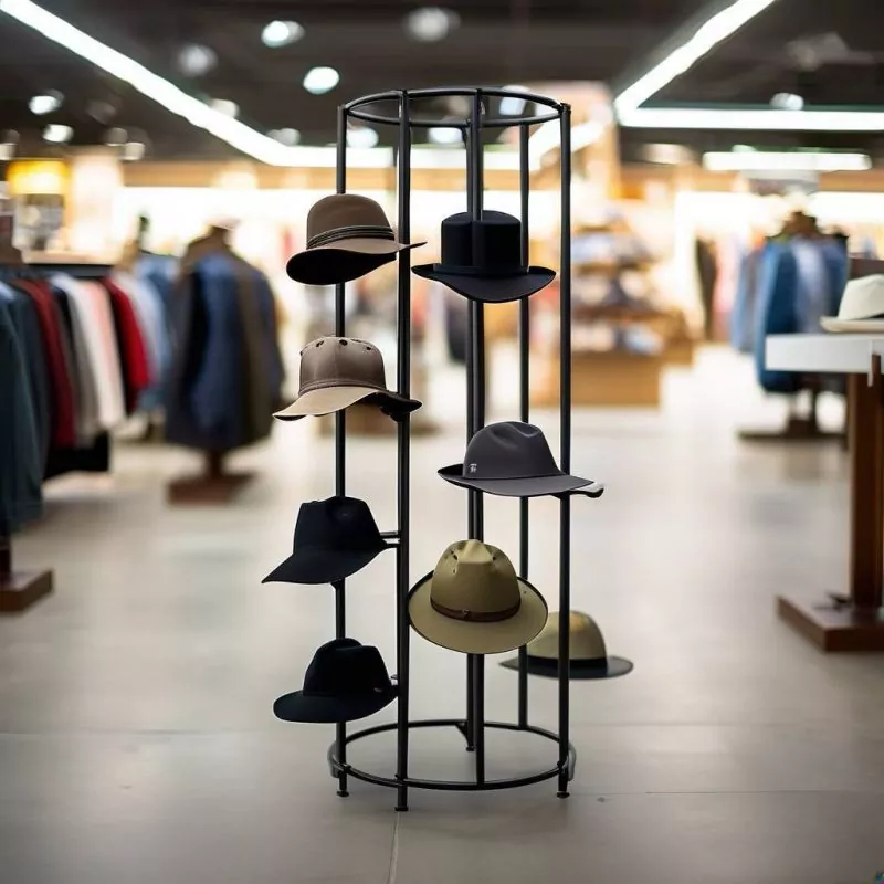 Espositore per cappelli in ferro