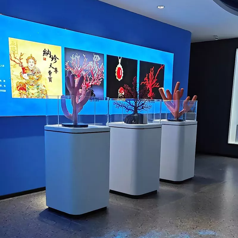 Tavolo espositivo in legno